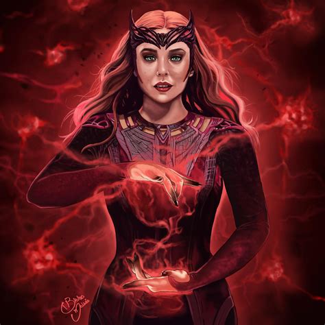 Fan Art Scarlet Witch Wanda Maximoff By Brunobmgdesign On Deviantart