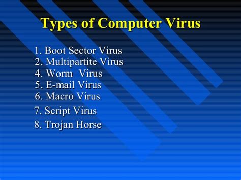 The compilation of a unified list of computer viruses is made difficult because of naming. Computer viruses
