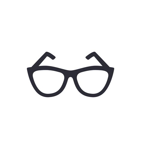 glasses vector icon on white 2837867 Vector Art at Vecteezy