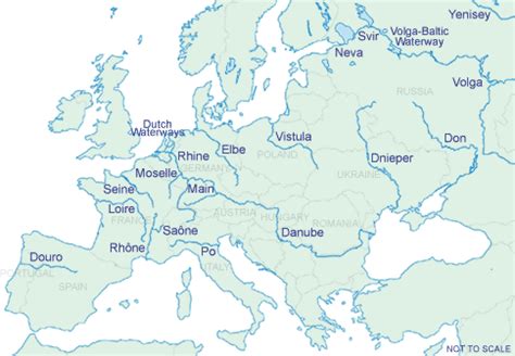 Important Facts about major rivers of Europe Continent | GENERAL