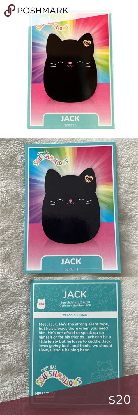 500 Jack Squishmallow Trading Card 🆓with Bundle ️ Shopping Card Trading Cards Cards