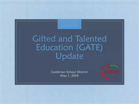 Ppt Ted And Talented Education Gate Update Powerpoint