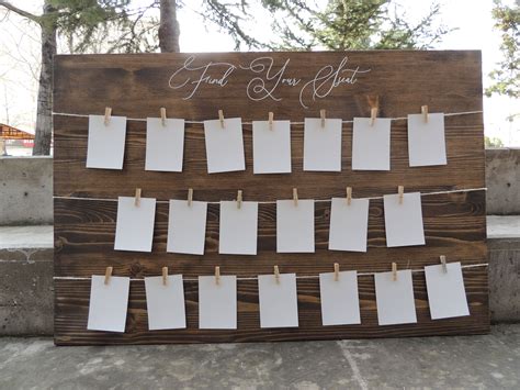 Calligraphic Find Your Seat Sign Wedding Seating Chart Board Wedding