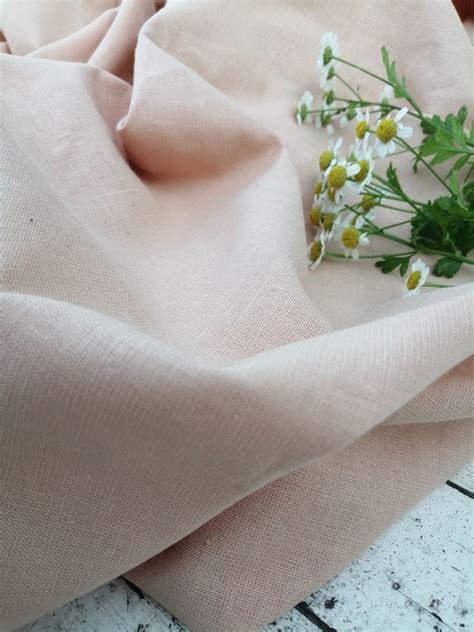 Nude Linen Cotton Fabric Width 220 Cm For Bedding And Etsy