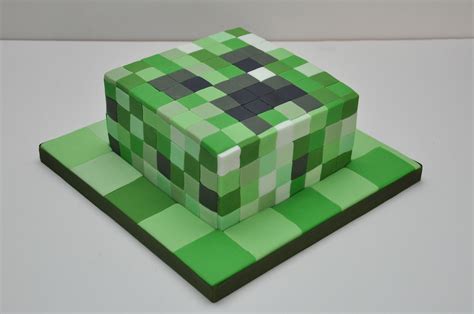Childrens Birthday Cakes Minecraft Creeper Cake For An 11 Year Old