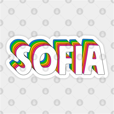 Hello My Name Is Sofia Rainbow Name Tag Sofia Aufkleber TeePublic DE