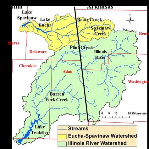 3 Illinois River And Barren Fork Creek Watersheds In Oklahoma And