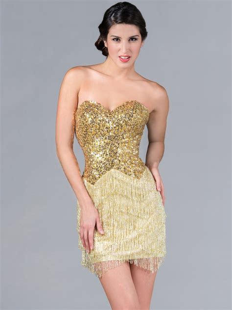 Gold Cocktail Dress Picture Collection Dressedupgirl Com