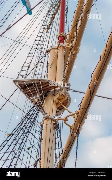 Sailing Ship Mast Stock Photo Alamy