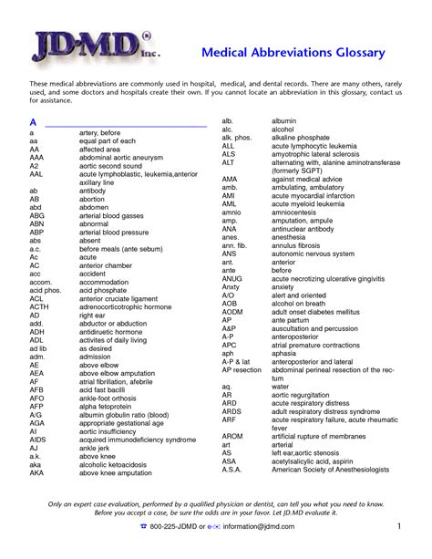 Basic Medical Terminology Chart