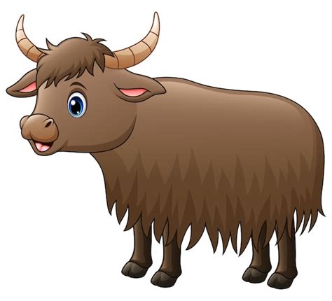 Premium Vector Cute Yak Cartoon