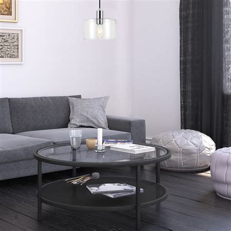 Hailey Home Rigan Blackened Bronze Glass Modern Coffee Table In The Coffee Tables Department At