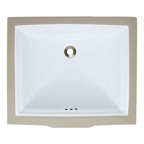 Mr Direct White Porcelain Undermount Rectangular Traditional Bathroom Sink 215 In X 1838 In