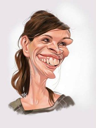 Pin By Ted Gargiulo On Caricatures Celebrity Caricatures Julia