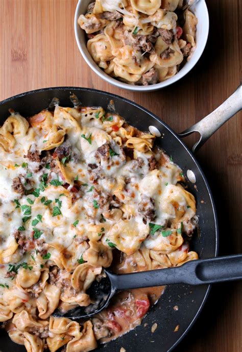 Eat it in lettuce wraps or topped with a healthy dollop of salsa. One Pot Tortellini and Ground Beef Casserole - Foody ...