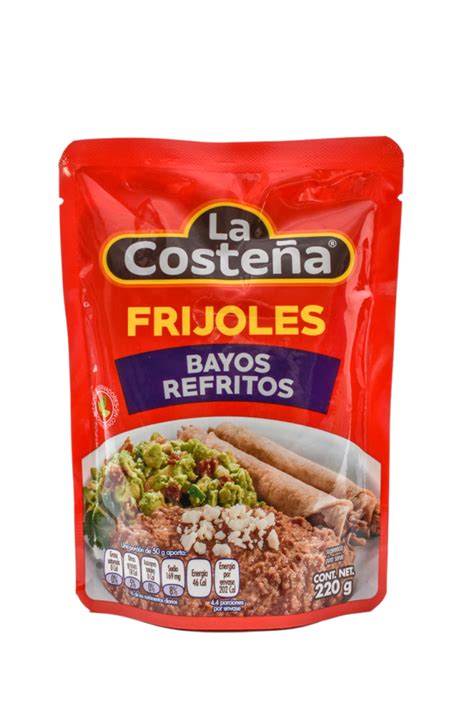 frijoles bayos refritos la costena 220 gr pouch