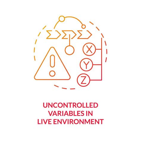Uncontrolled Variables In Live Environment Red Gradient Concept Icon