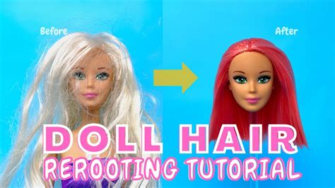 Diy Doll Hair Rerooting Tutorial No Glue Youtube