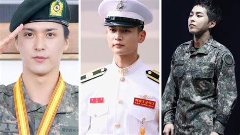 8 k pop idols that are returning from military service this year news kpopstarz