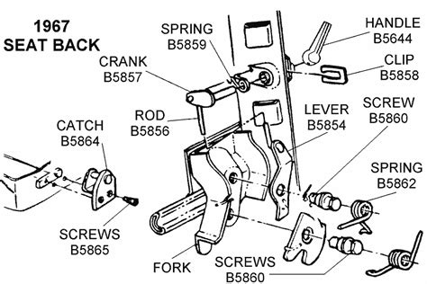 1967 Seat Back Diagram View Chicago Corvette Supply