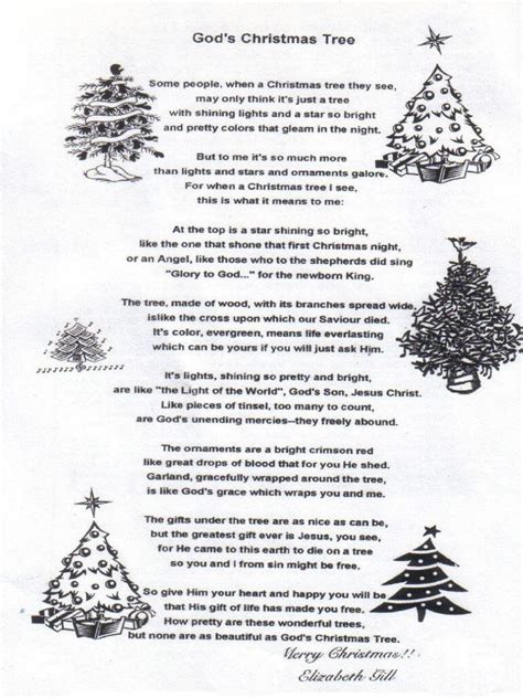Christmas Tree Poem Christmas