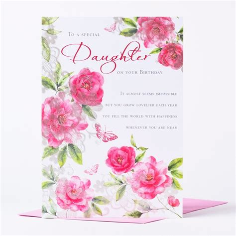 Being blessed with a daughter is the brilliant gift you've ever got and as she will grow up, she'll make you really proud and happy. Free Birthday Cards for Daughter From Mom Birthday Card Flowers to A Special Daughter Only 59p ...