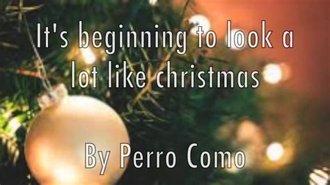 Its Beginning To Look A Lot Like Christmas Lyric Video Youtube