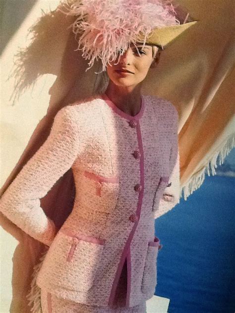 Chanel Suit In Pink And Creme Documented From A Collection Of Rare