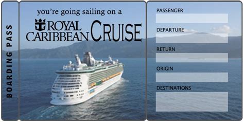 Royal Caribbean Cruise T Boarding Pass Editable Printable Etsy