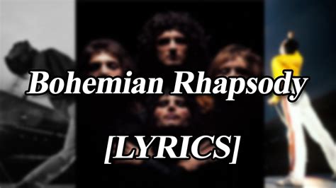 Queen Bohemian Rhapsody Lyrics Video Youtube