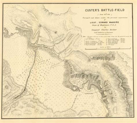 This is a map version of the battle of the little bighorn. Fort Abraham Lincoln