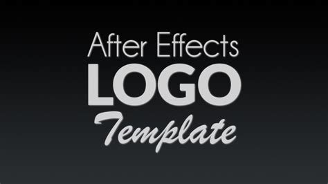 You'll be ready to use it in minutes! Animated Logo Template (For After Effects) - YouTube