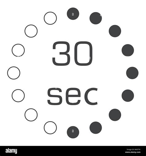 Los 30 Segundos Cronómetro Temporizador Digital Vector Icono Reloj Y