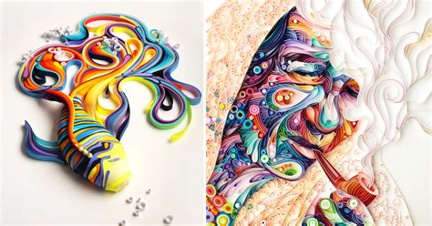 Russian Artist Creates Colorful Illustrations Out Of Colored Paper