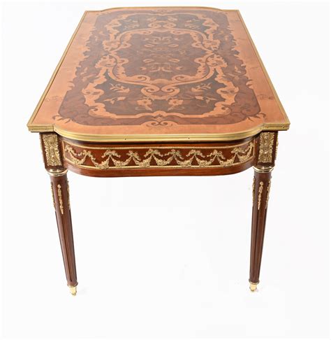 French Coffee Table Marquetry Inlay Empire Furniture