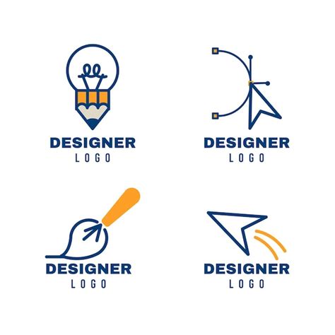 Coleção De Logotipo De Design Gráfico Moderno Vetor Premium