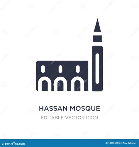 Hassan Mosque Icon On White Background Simple Element Illustration