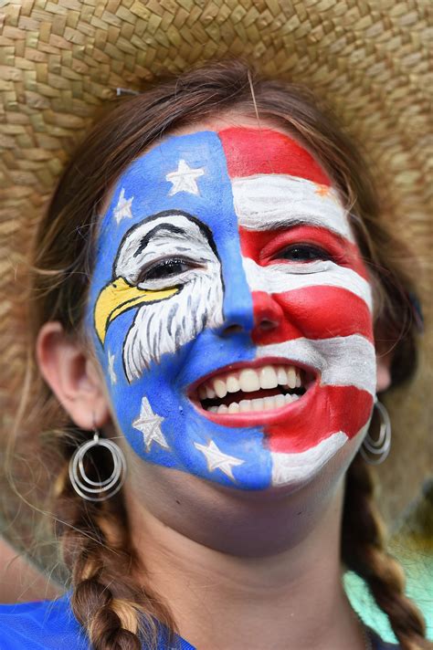 Amazingly Patriotic Usa World Cup Face Paint Because America Does