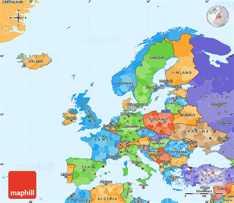 Political Simple Map Of Europe