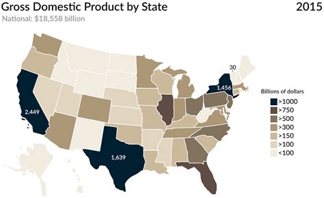 Gross Domestic Product By Us State Vivid Maps