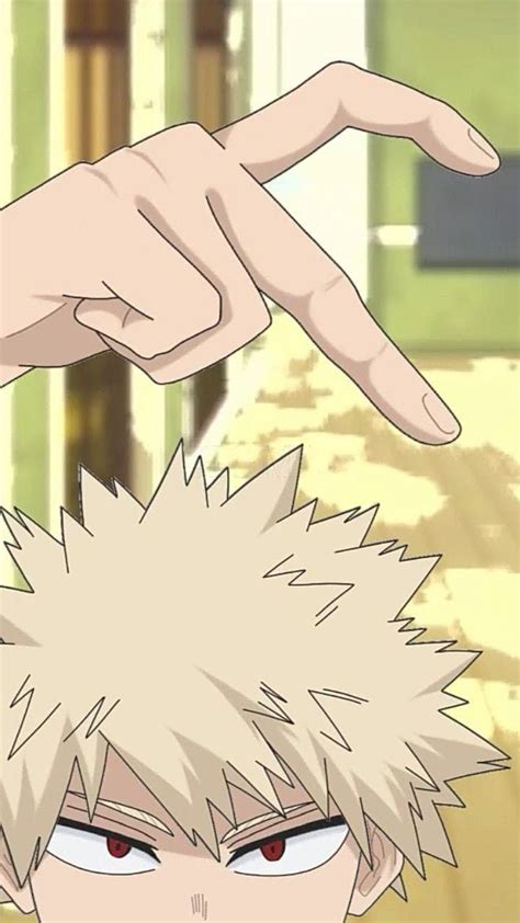 katsuki bakugo finger heart wallpaper in 2021 cute anime wallpaper anime love anime background