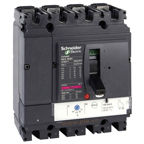 Schneider LV430680 Aptomat MCCB dòng Compact NSX160H 4p 160A 70kA