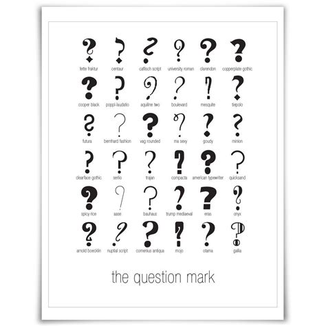 Some common punctuation marks are the period, comma. Question Marks Art Print - Punctuation Typography Poster - Graphic Designer Gift - Gift for ...
