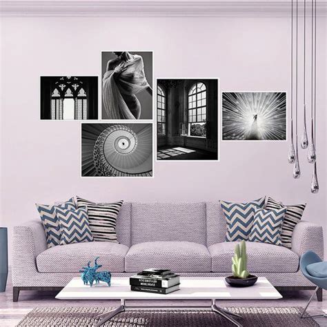 Black And White Gallery Wall Art Set Set Of 5 Prints Black And White