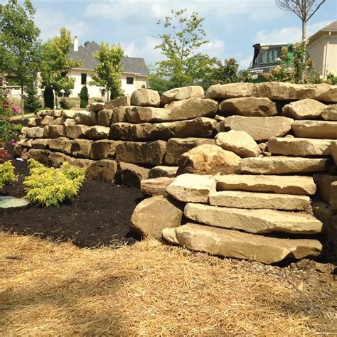Awesome Wall With Sandstone Boulders Greatscapz