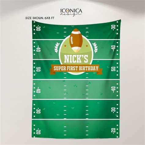 Football Party Photo Booth Backdrop Sports Backdrop Super Etsy