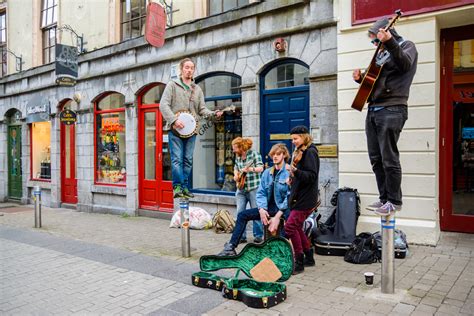 Irish Musicians Playing At Galway Street Bargain Breaks
