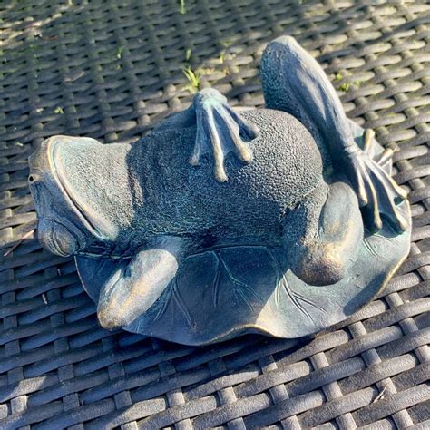 Reclining Frog Sculpture By London Garden Trading