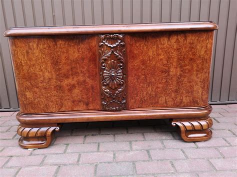 Komoda ART DECO Orzechowa RTV Niska Stara Antyk 11219410153 Oficjalne Archiwum Allegro