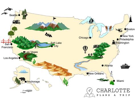 United States Tourist Attractions Map